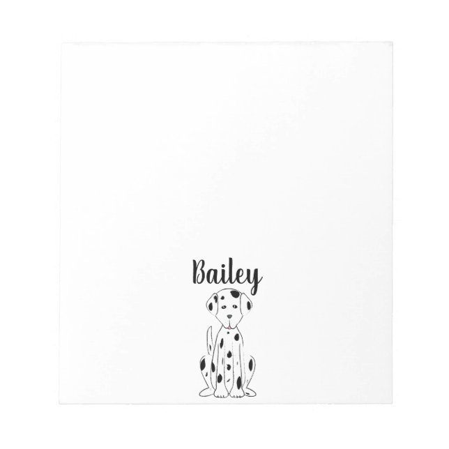 I Love My Dog Cute Personalised Whimsical  Notepad (Front)