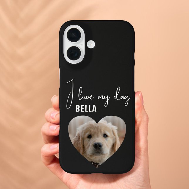 I love my Dog Heart Photo Pet Name  Case-Mate iPhone Case (Creator Uploaded)