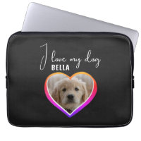 I love my Dog Heart Photo Pet Name 