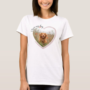 I Love My Dog Heart Photo T-Shirt
