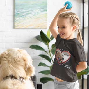 I Love My Dog Heart with Pet Photo and Name Toddler T-Shirt