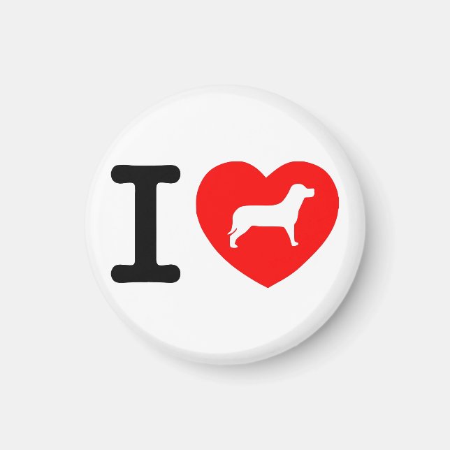 I Love My Dog Magnet (Front)