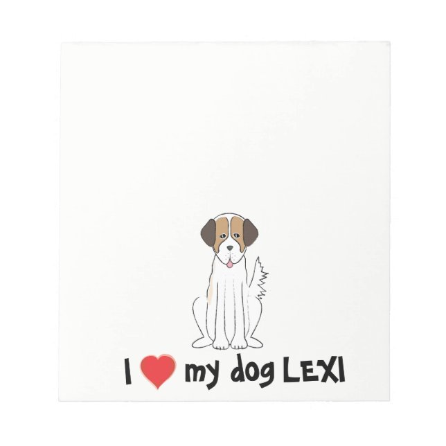 I love my Dog Notepad (Front)