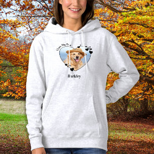 I Love My Dog Personalised Cute Heart Pet Photo Hoodie