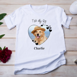 I Love My Dog Personalised Heart Pet Photo Tri-Blend Shirt