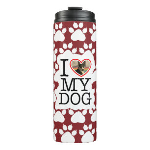 I Love My Dog Personalised Thermal Tumbler