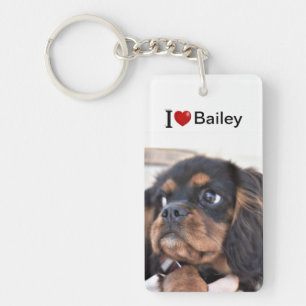 I Love My Dog personalized photo  Key Ring