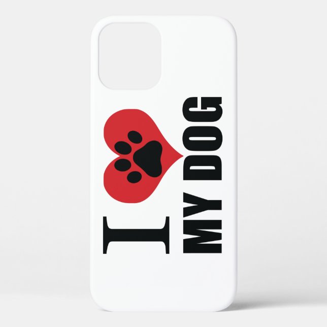 I love my dog throw pillow Case-Mate iPhone case (Back)