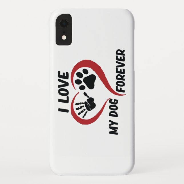 I love my dog throw pillow Case-Mate iPhone case (Back)