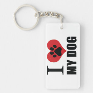 I love my dog throw pillow key ring