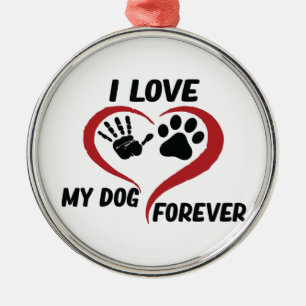I love my dog throw pillow metal tree decoration