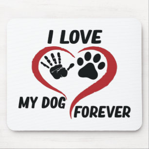 I love my dog throw pillow mouse mat