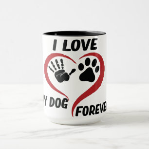 I love my dog throw pillow mug
