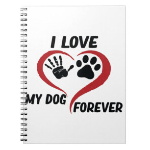 I love my dog throw pillow notebook