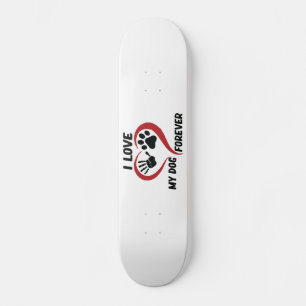 I love my dog throw pillow skateboard