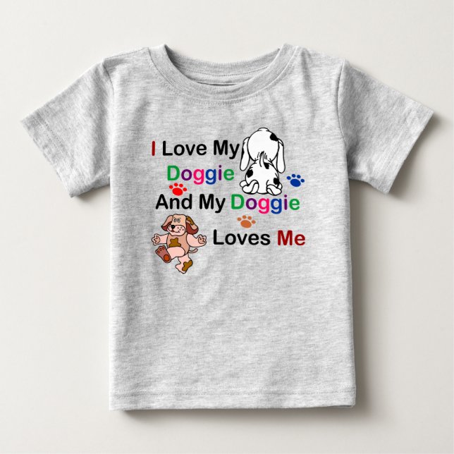 I Love My Doggie Toddler Tee (Front)