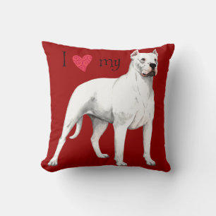 I Love my Dogo Argentino Cushion