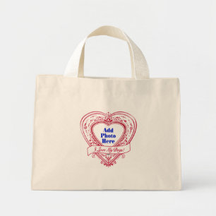 I Love My Dogs! Photo Red Hearts Mini Tote Bag