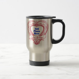 I Love My Dogs! Photo Red Hearts Travel Mug