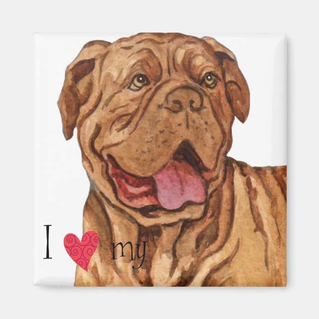 I Love my Dogue de Bordeaux Magnet (Front)