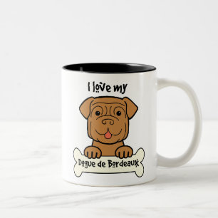 I Love My Dogue de Bordeaux Two-Tone Coffee Mug