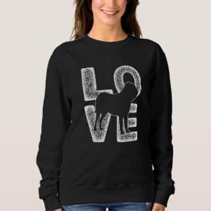 I Love My Dogues De Bordeaux Dog Theme Design Prin Sweatshirt