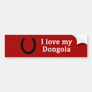 I Love My Dongola Horse Bumper Sticker