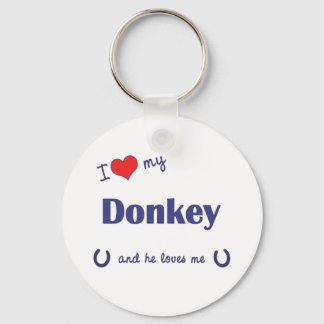 I Love My Donkey (Male Donkey) Key Ring