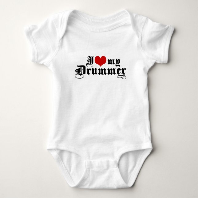 I Love My Drummer T-Shirt (Front)