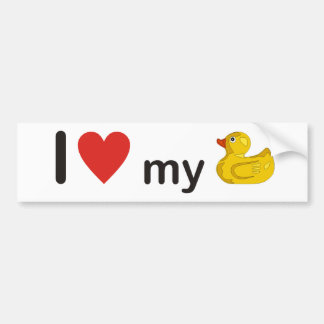 I love my duck bumper sticker