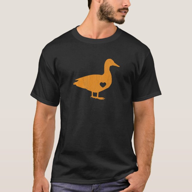 I Love My Duck Crazy Orange Ducks Fowl Farmer T-Shirt (Front)