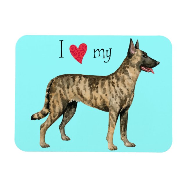 I Love my Dutch Shepherd Magnet (Horizontal)