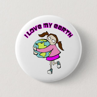 I Love My Earth 6 Cm Round Badge