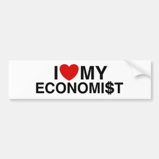 I Love My Economist Bumper Sticker