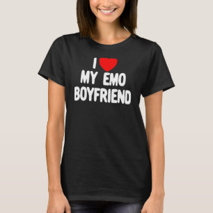 I Love My Emo Boyfriend Red Heart I Love My Emo Bo T-Shirt