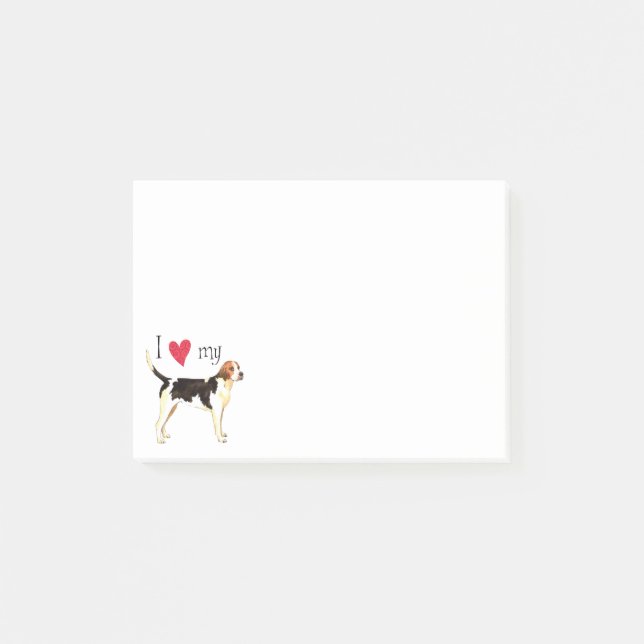 I Love my English Foxhound Post-it Notes (Front)