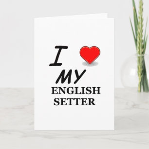 I Love My English Setter Card