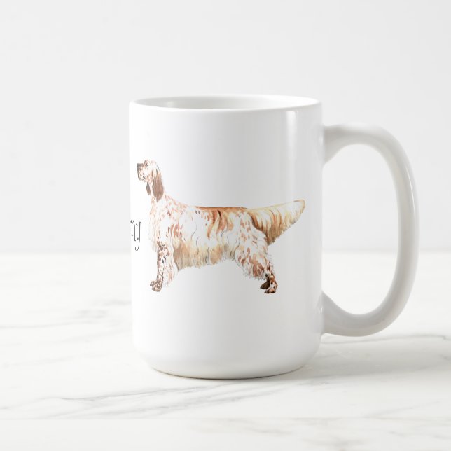 I Love my English Setter Coffee Mug (Right)
