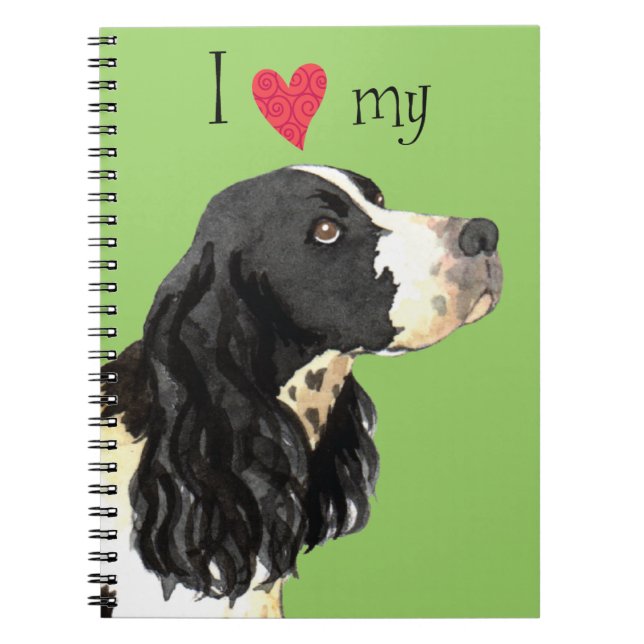 I Love my English Springer Spaniel Notebook (Front)