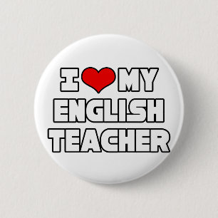 I Love My English Teacher 6 Cm Round Badge