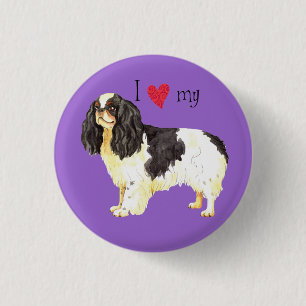 I Love my English Toy Spaniel 3 Cm Round Badge