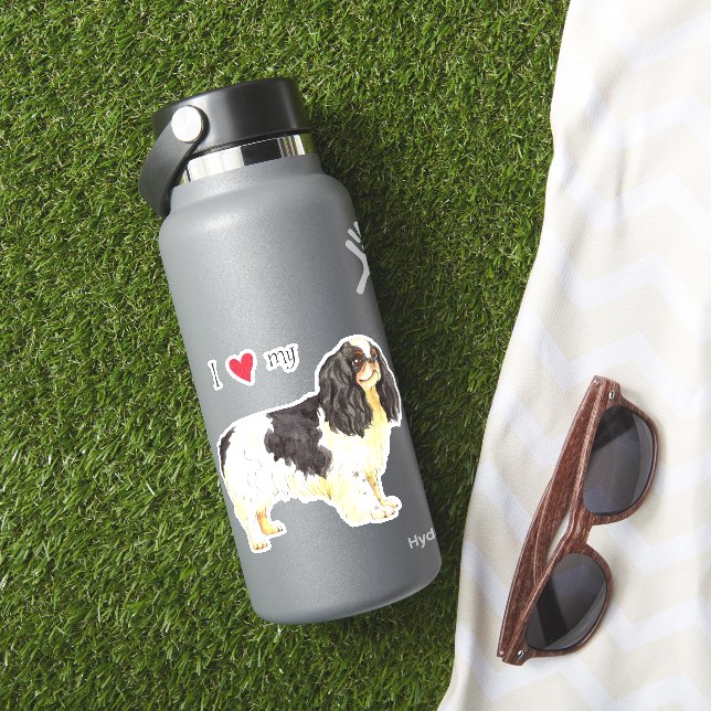I Love my English Toy Spaniel Vinyl Sticker (HydroFlask Insitu)