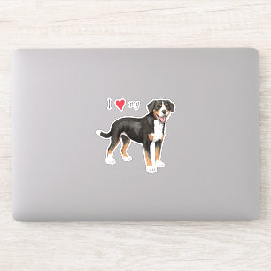 I Love my Entlebucher Mountain Dog Vinyl Sticker
