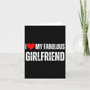 I Love My Fabulous Girlfriend Retro Style Valentin Card