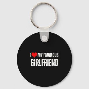 I Love My Fabulous Girlfriend Retro Style Valentin Key Ring