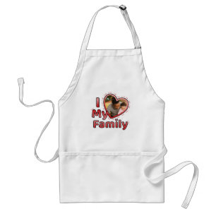 I Love My Family Custom Photo Standard Apron