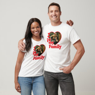 I Love My Family Heart Photo T-Shirt