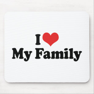 i Love My Family Mouse Mat