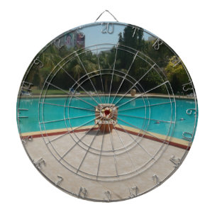 I Love My Family Poolside Art Dartboard