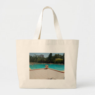 I Love My Family Poolside Art Large Tote Bag